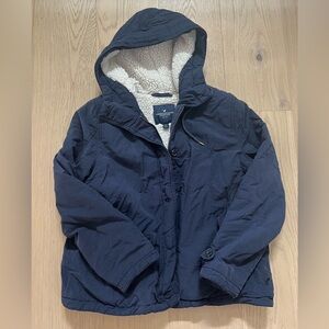 American Eagle Outfitters Navy Puffer Jacket